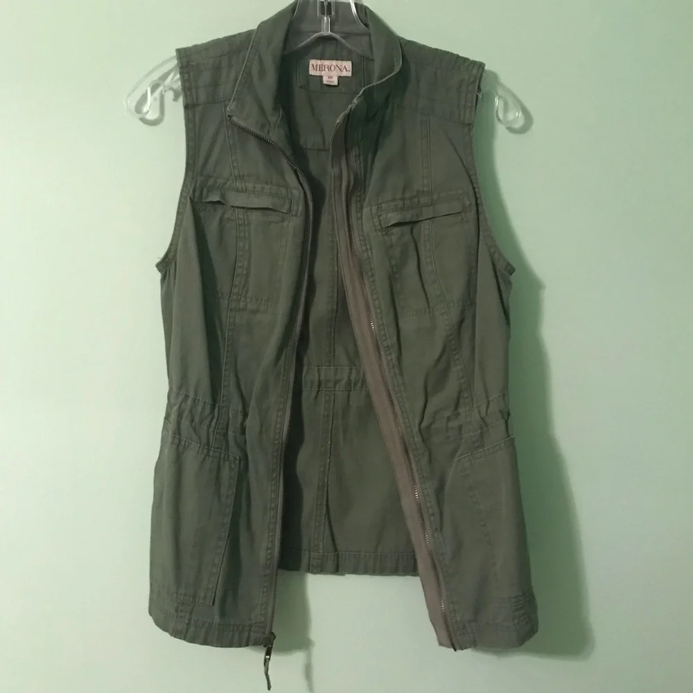 Merona Green Utility Vest Size XS